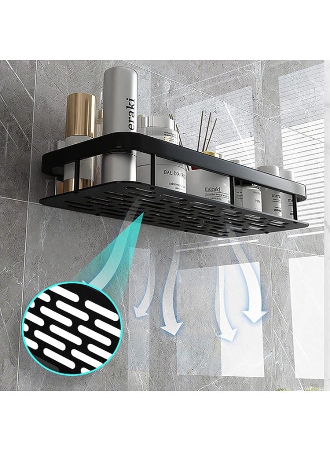 2-Piece No Drilling Stainless Steel Bathroom Shower Shelf Floating Shelves - Image 3