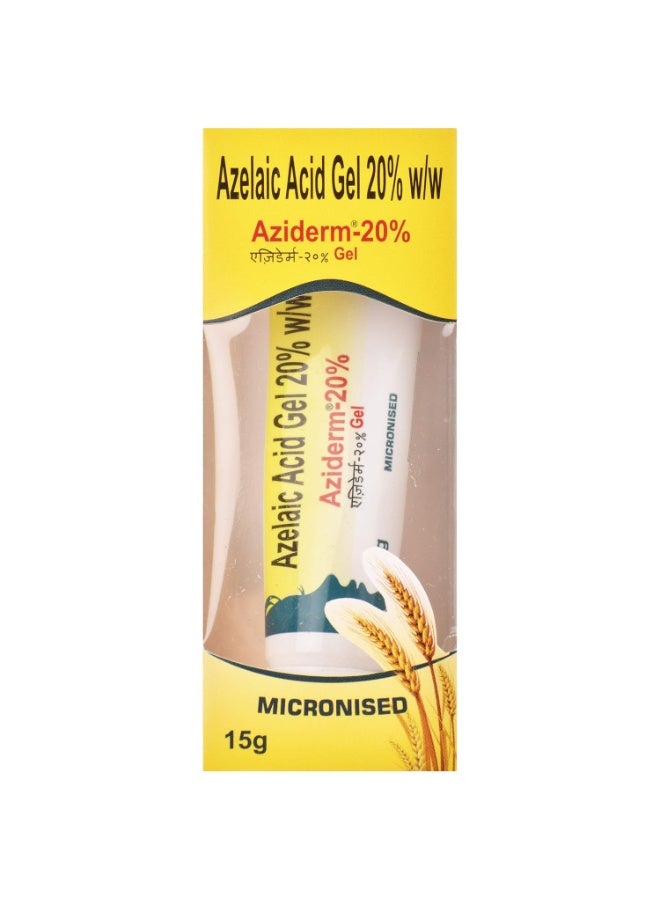 Aziderm 20% Gel with Azelaic Acid 20% w/w for Acne & Blemish Care, Improves Skin Texture, 15 g - Image 2