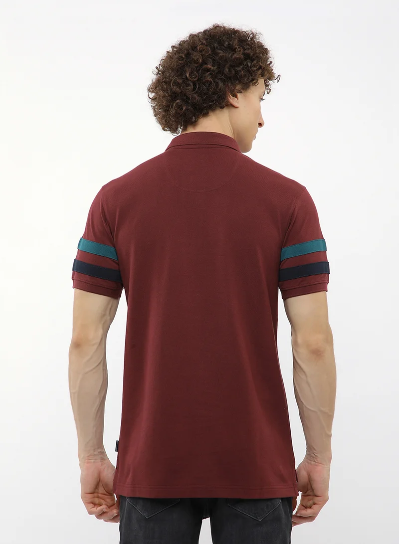 BEVERLY HILLS POLO CLUB Logo Stripe Sleeve Polo