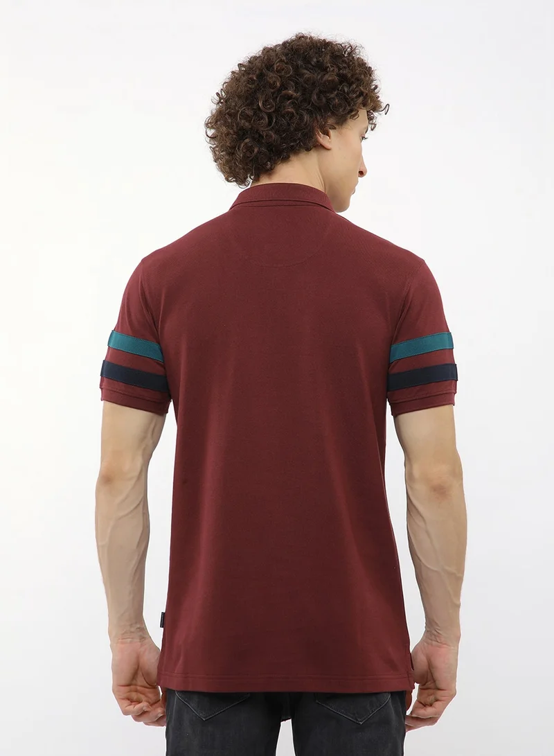 BEVERLY HILLS POLO CLUB Logo Stripe Sleeve Polo