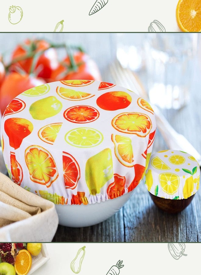 Aedida 20 Pieces Summer Style Bowl Covers Reusable Fabric Stretch Cloth Covers Storage Elastic Dish Container Lids for Bowls Fruit Food Kitchen, Multiple Size - Image 5