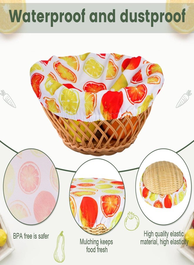 Aedida 20 Pieces Summer Style Bowl Covers Reusable Fabric Stretch Cloth Covers Storage Elastic Dish Container Lids for Bowls Fruit Food Kitchen, Multiple Size - Image 3