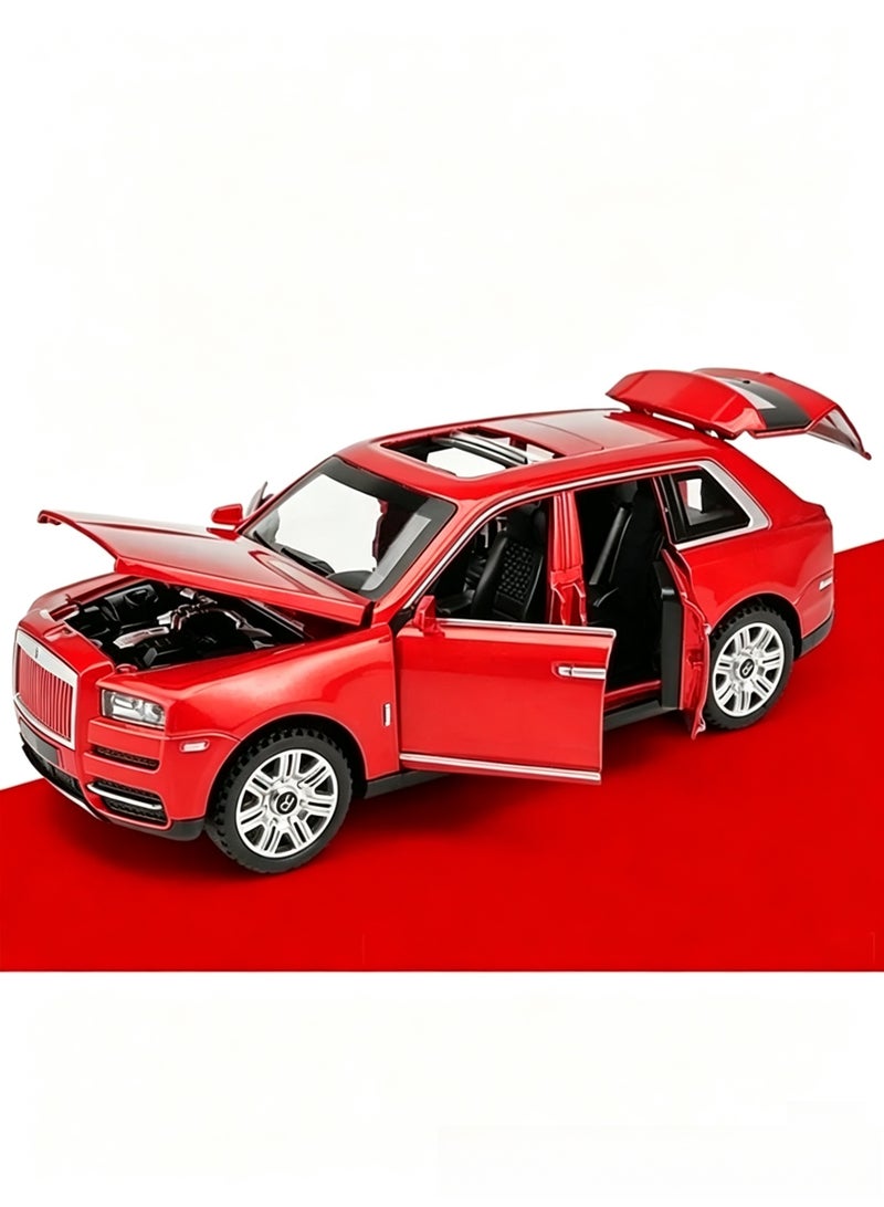 1:32 Scale Alloy SUV Toy Car, 6 Openable Model Doors Diecast Vehicle with Sound Light Pull Back Function, Foldable Rear Seats Collectible Decor Toy Gift for Boys Kids - Image 4