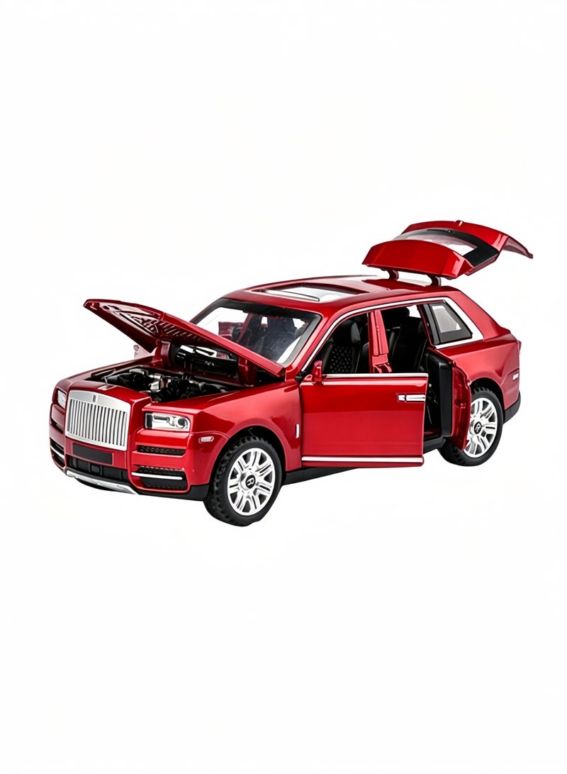 1:32 Scale Alloy SUV Toy Car, 6 Openable Model Doors Diecast Vehicle with Sound Light Pull Back Function, Foldable Rear Seats Collectible Decor Toy Gift for Boys Kids - Image 1