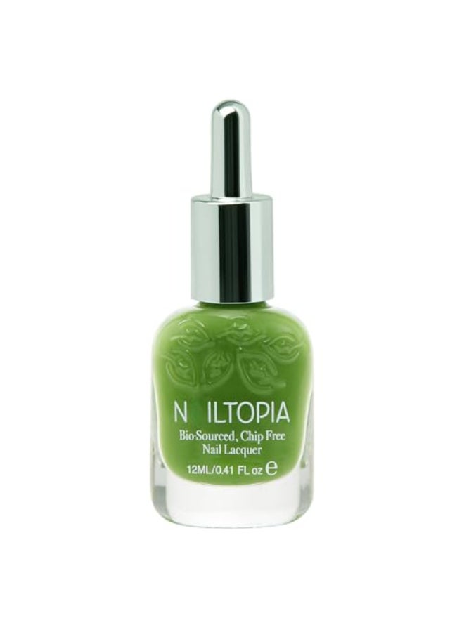 Nailtopia BioSourced ChipFree Nail Lacquer Fast Dry Nail Polish SuperfoodInfused Natural Nail Polish Green Goddess 041 oz - Image 1