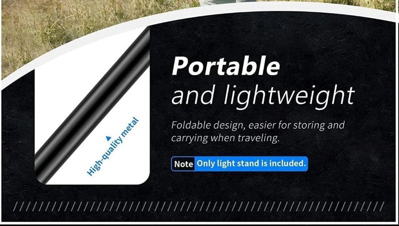 Light Stand (HD) for Ring & Studio Lights 7 ft for Photography, Reflector, Flash Units, Diffuser, Portrait, softbox, etc. Ideal for Outdoor Indoor Shoots. Metal. 1/4 inch Thread. Black (Heavy Duty) - Image 4