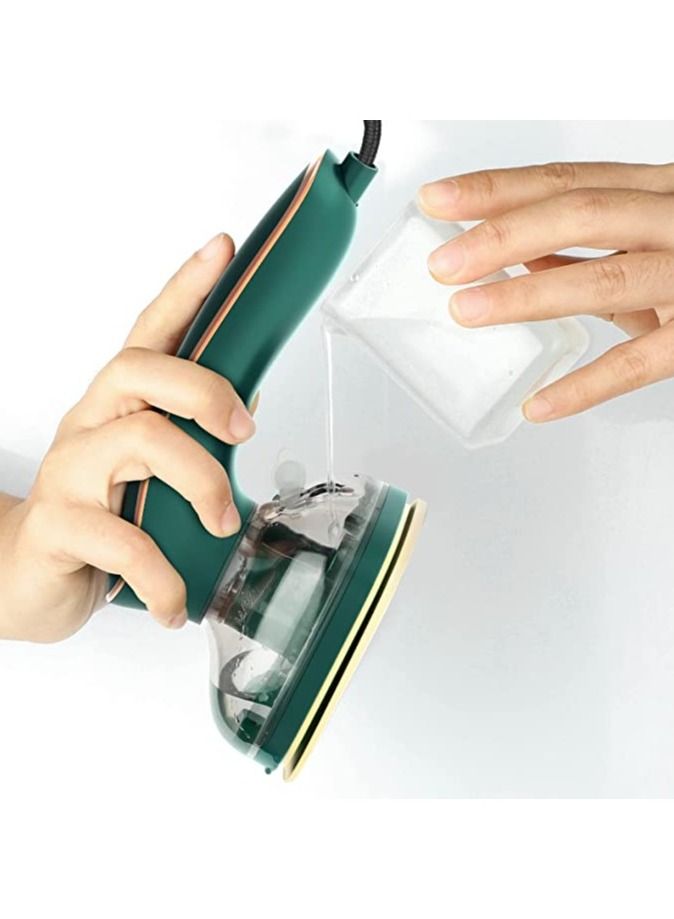 Beauenty Mini Iron for Clothes, Portable Travel Iron Support Dry Wet Ironing, Steam Iron Handheld Ironing Machine (Dark Green) - Image 5