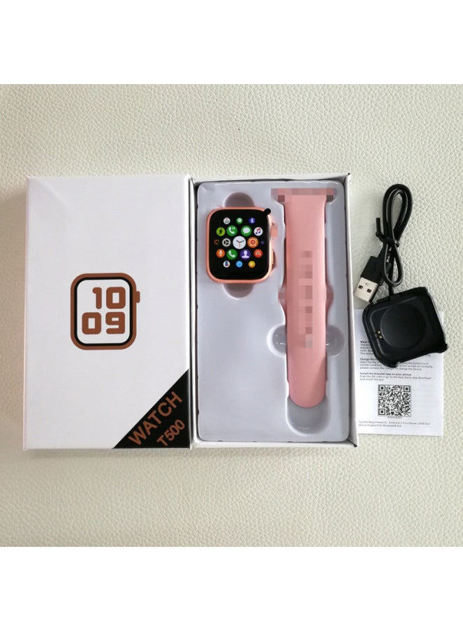 T500 Smart Watch T55 X6 X7 X8 Smart Bracelet Full Touch Screen Bluetooth Call Exercise Pecter Heart Rate-Color:X6-1.44 Screen (take Photo And Note The Color)