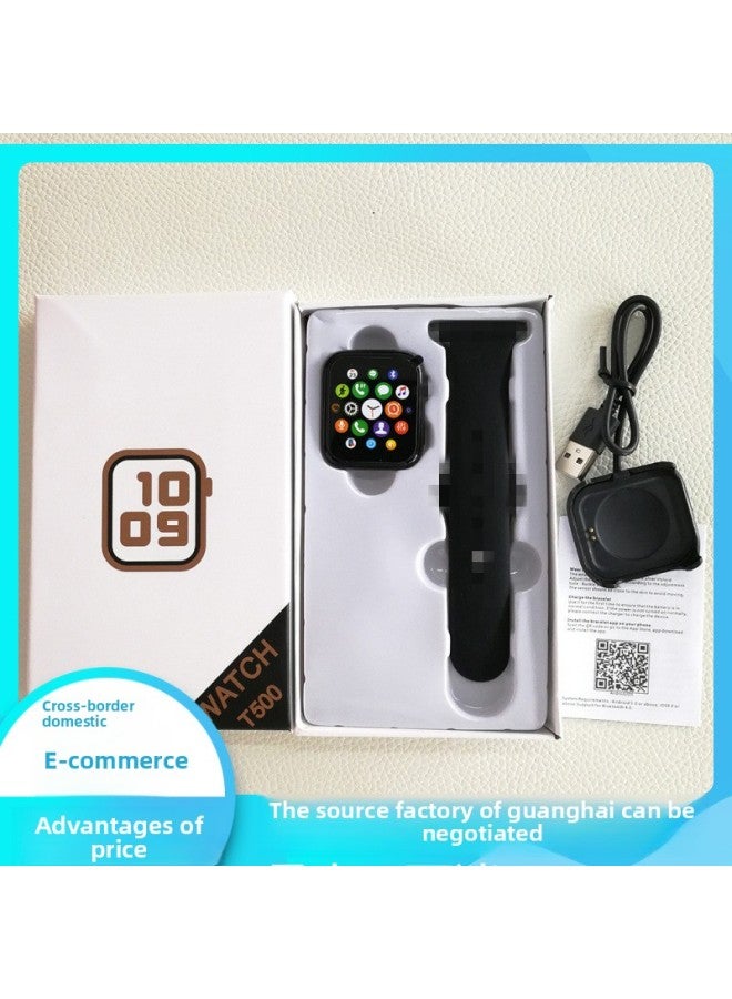 T500 Smart Watch T55 X6 X7 X8 Smart Bracelet Full Touch Screen Bluetooth Call Exercise Pecter Heart Rate-Color:X6-1.44 Screen (take Photo And Note The Color)