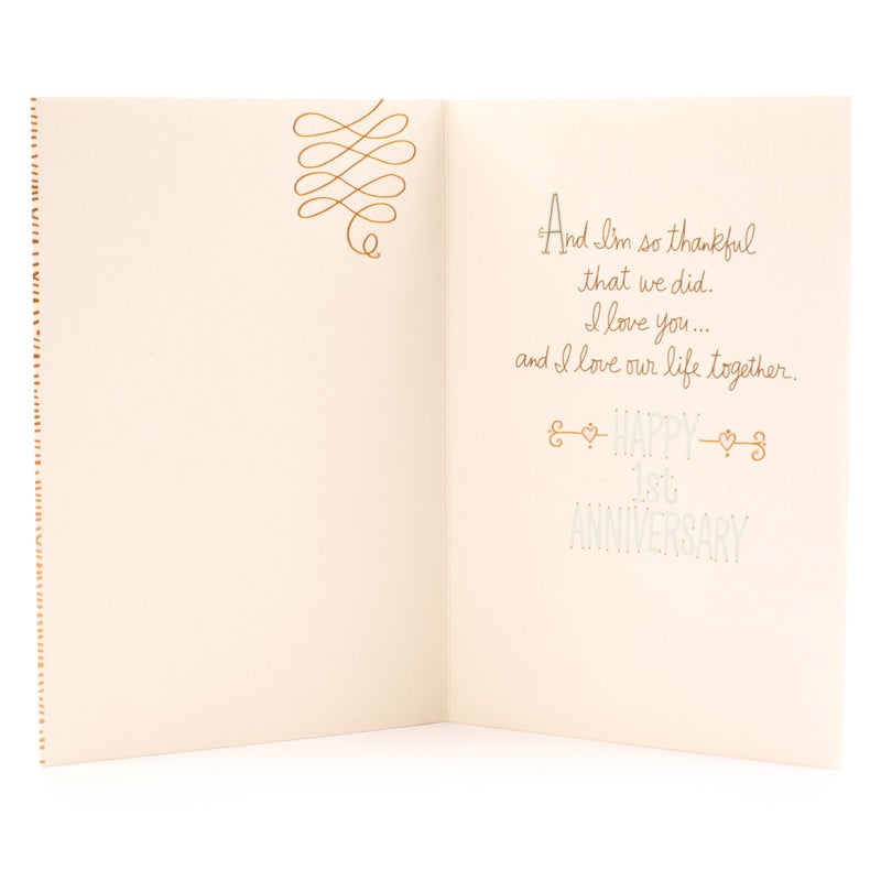 Hallmark 1st Anniversary Card (Chance on What Could Be) - Image 2