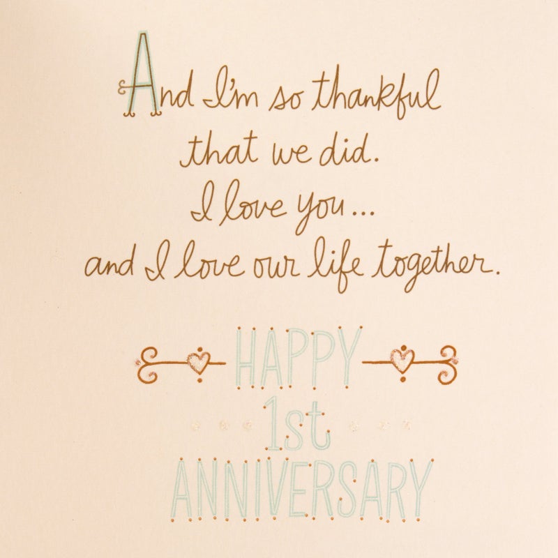 Hallmark 1st Anniversary Card (Chance on What Could Be) - Image 3