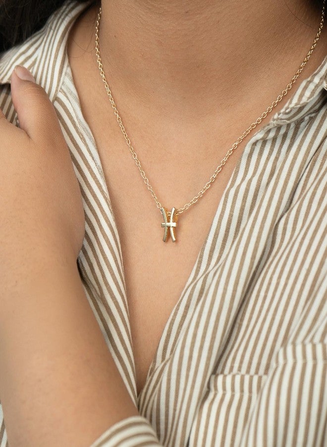 Astrotalk Pisces Zodiac Brass Pendant with Chain | Enhances Intuition, Deepens Compassion & Promotes Emotional Healing | Pendant for Woman | Zodiac Jewellery for Strength & Success - Image 4
