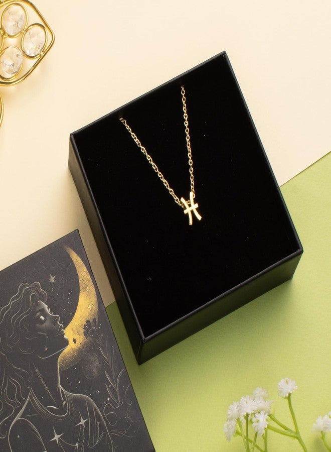 Astrotalk Pisces Zodiac Brass Pendant with Chain | Enhances Intuition, Deepens Compassion & Promotes Emotional Healing | Pendant for Woman | Zodiac Jewellery for Strength & Success - Image 5