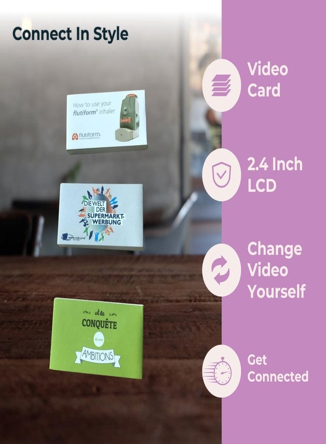 tinydabba Custom LCD Video Greeting Card, 2.4 inch Screen, Digital Message Display for Anniversary, Birthday, Wedding, Valentine, Visting Card - Image 5
