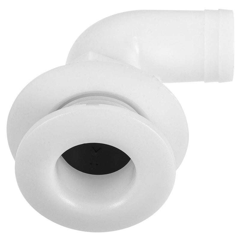 SUPVOX 90 Degree Boat Scupper Drain Plastic Fitting White Marine Water Outlet For Yacht Bilge Sewage Outfall Accessory Compatible Boat Plumbing System - Image 2