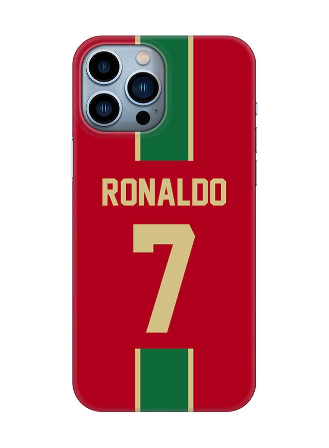 Stylizedd Slim Cover for Apple iPhone 13 Pro Max Case Snap Classic Series Mobile Cover Hard PC Shield Matte Finish Print -Portugal-Player-Ronaldo - Image 1