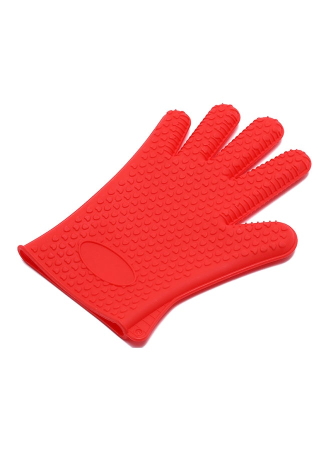 Oven High Temperature Resistant Gloves Red - Image 1