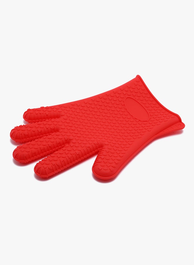 Oven High Temperature Resistant Gloves Red - Image 2