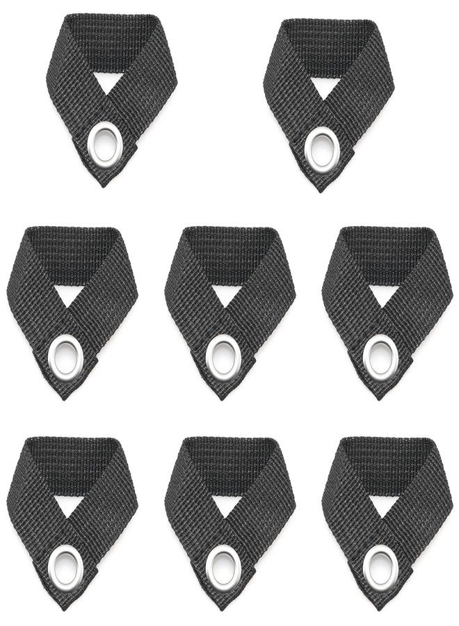 Lind Kitchen 8PCS Camping Tent Pole Fixing Anchor Rain Cover Tent Peg Nylon Accessory with Metal Hole Fixing Buckle Awning Webbing Buckle 2.4x2.2in for Home Outdoor Travel - Image 1