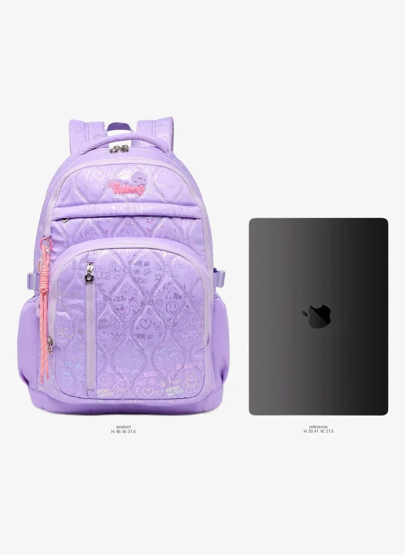 ليتل ميسي Printed School Backpack For Girls 13+ Years With Padded Laptop Sleeve