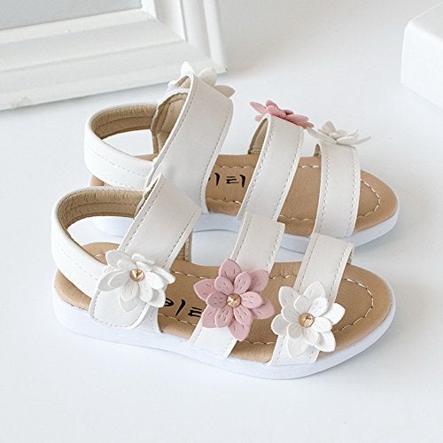Vokamara Big Girls Fashion Strap Sandals Summer Shoes X-White 31 - Image 5