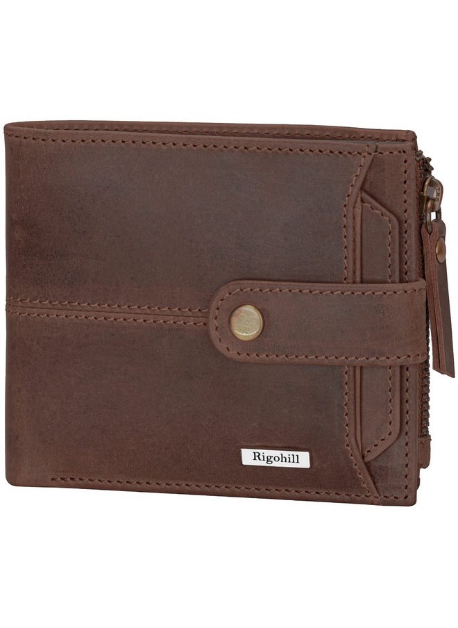 Rigohill RIGOHILL Doger Dark Brown Mens Leather Wallet | Leather Wallet for Men | RFID Mens Wallet  - Image 1