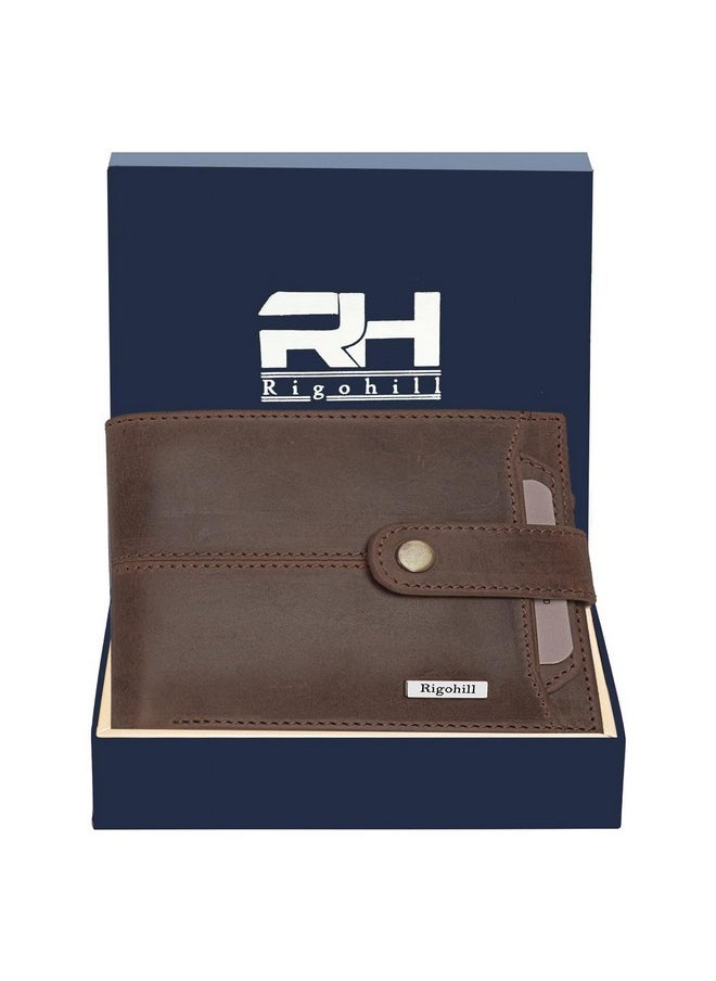 Rigohill RIGOHILL Doger Dark Brown Mens Leather Wallet | Leather Wallet for Men | RFID Mens Wallet  - Image 2