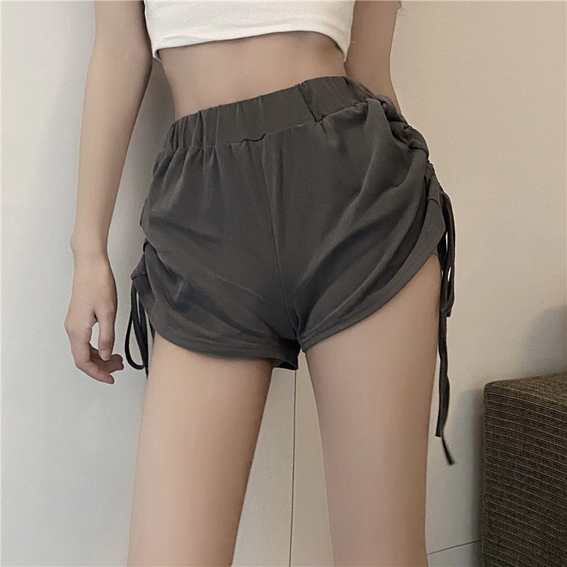 Summer High Waist Sports Pants Drawstring Casual Pants Sexy Hot Girl Shorts Design Sense A- Line Pants Wide Leg Pants Women's Clothing - Image 2