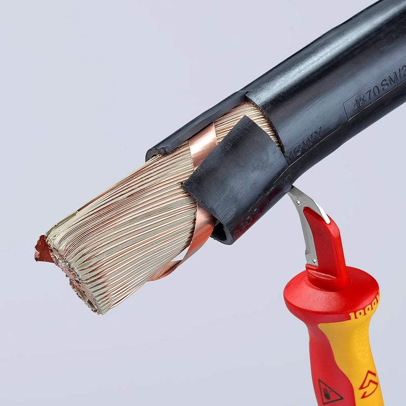 KNIPEX 98 55 SB Dismantling Knife 180 mm (Blister Packed) - Image 5