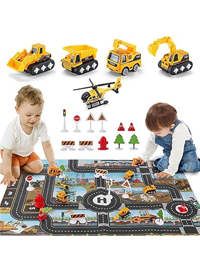Loquat Construction Airplane Toys,Car Toys Set with Light and Sound，Great Birthday Gifts for 3 4 5 6 Years Old Boys (Medium) - Image 4