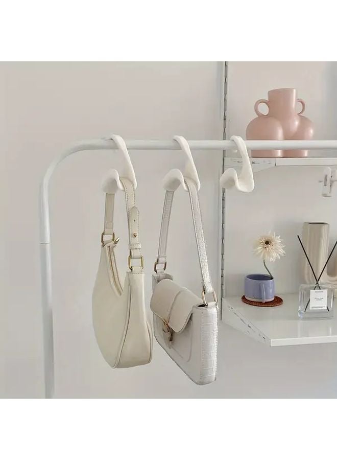 5pcs White Wall Mounted Bag Hooks Rust Resistant Arch Design Coat Rack for Home Storage - Image 3