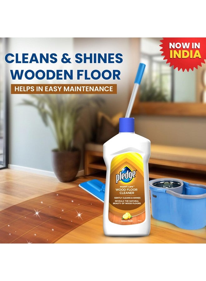 Pledge Expert Care Wood Floor Cleaner| Gently cleans and shines (475ml, Lemon Fresh) - Image 2