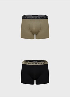 EMPORIO ARMANI 2 Pack Logo Band Boxers  - Image 1