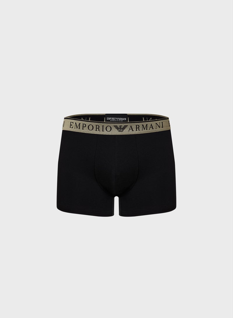 EMPORIO ARMANI 2 Pack Logo Band Boxers  - Image 3