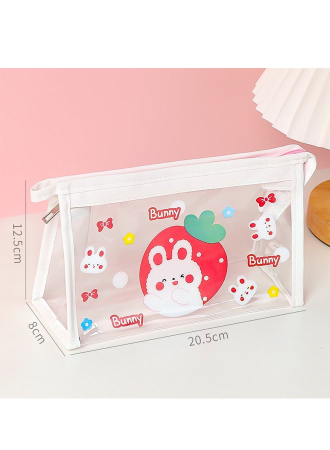 Cartoon Transparent Pen Bag Girls Large Capacity Storage Bag Makeup Bag - Image 2