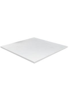 RACO Decorative Gypsum False Ceiling Tile | Ultra-Thin 595x595x7mm Design | Pack of 8 Pcs White Floral, Item Code 573