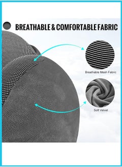 Berma Baby Travel Pillow, Neck Pillow for Travel with Hood for Airplane, Velvet Memory Foam Neck Pillow Adult Head & Neck Support, for Long Flights Plane, Office, Cars Sleeping & Rest (Black)  - Image 4