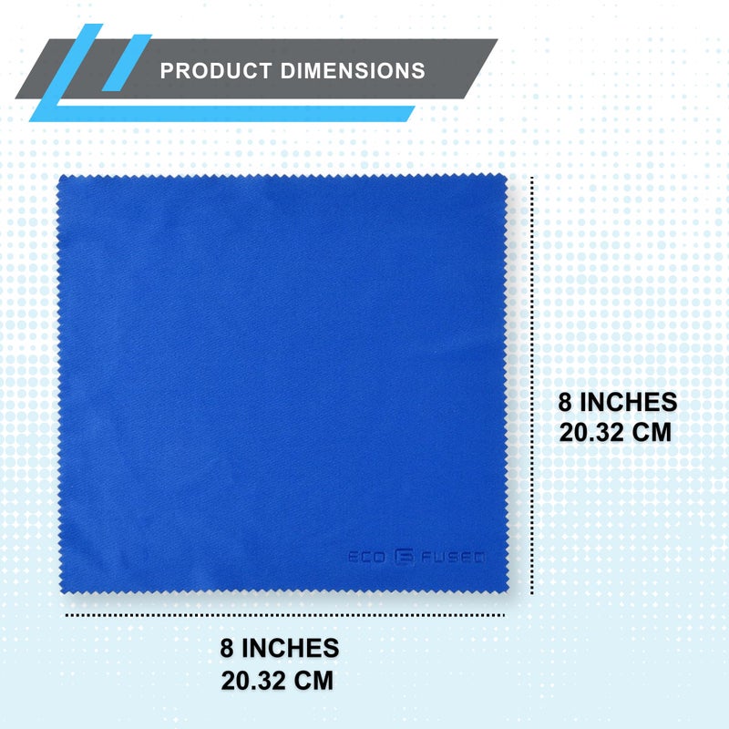 ECO-FUSED Eco-Fused Microfiber Cleaning Cloth - 8 x 8 Inch Microfiber Cloth - Pack of 5 Lens Cleaning Cloth Wipes - Cleaning Cloth for Glasses, Eyeglasses, Camera Lens & Phones  - Image 2