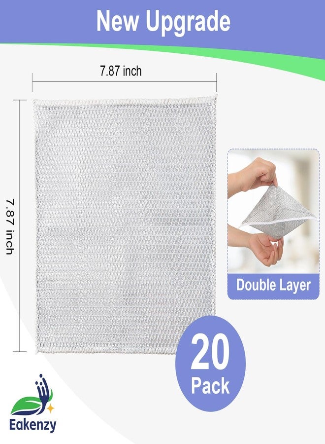 Eakenzy Non Scratch Wire Dishcloth, Multipurpose Wire Dishwashing Rag for Wet and Dry, Steel Cloth for Washing Dishes, Rust Removal Cleaning Cloth Kitchen, No Odor, Double Layer, 20 Pack - Image 2