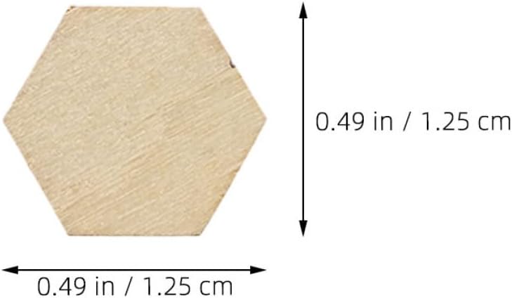 Healifty 400pcs Wooden Hexagon Tiles 12.5mm Unfinished Woodcraft Ornaments for DIY Painting and Home Decoration, Hexagon Craft Supplies for Artists and Photography Backgrounds - Image 2