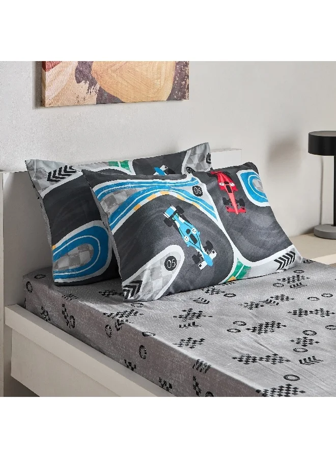Home Box Tom Gearhead Cars 2-Piece Microfibre Pillow Cover Set 75 x 50 cm
