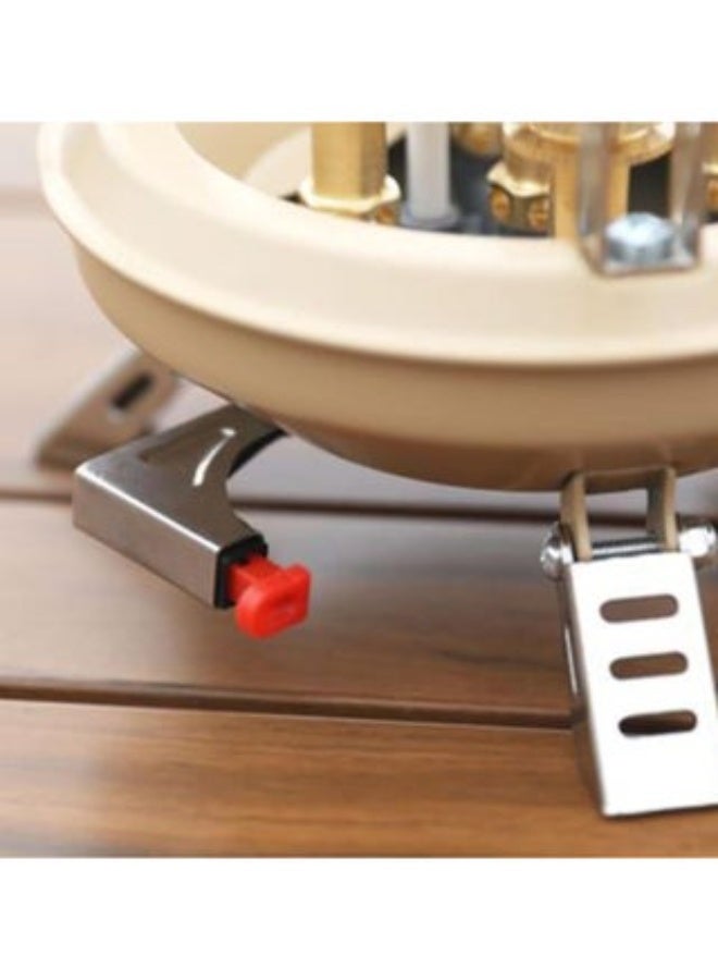 مواقد التخييم، موقد غاز محمول بخمسة شعلات مع خرطوم غاز ممتد وحقيبة حمل - مثالي للتخييم والسفر والمغامرات الخارجية - Image 2