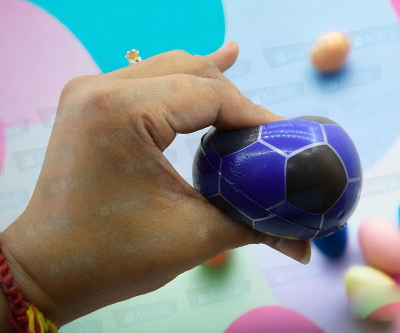 Asera 12 قطعة كرات إسفنجية ناعمة مطبوعة بتصميم كرة القدم خفيفة الوزن - هدايا عيد ميلاد للأطفال (مجموعة كرة القدم من 12) - Image 3