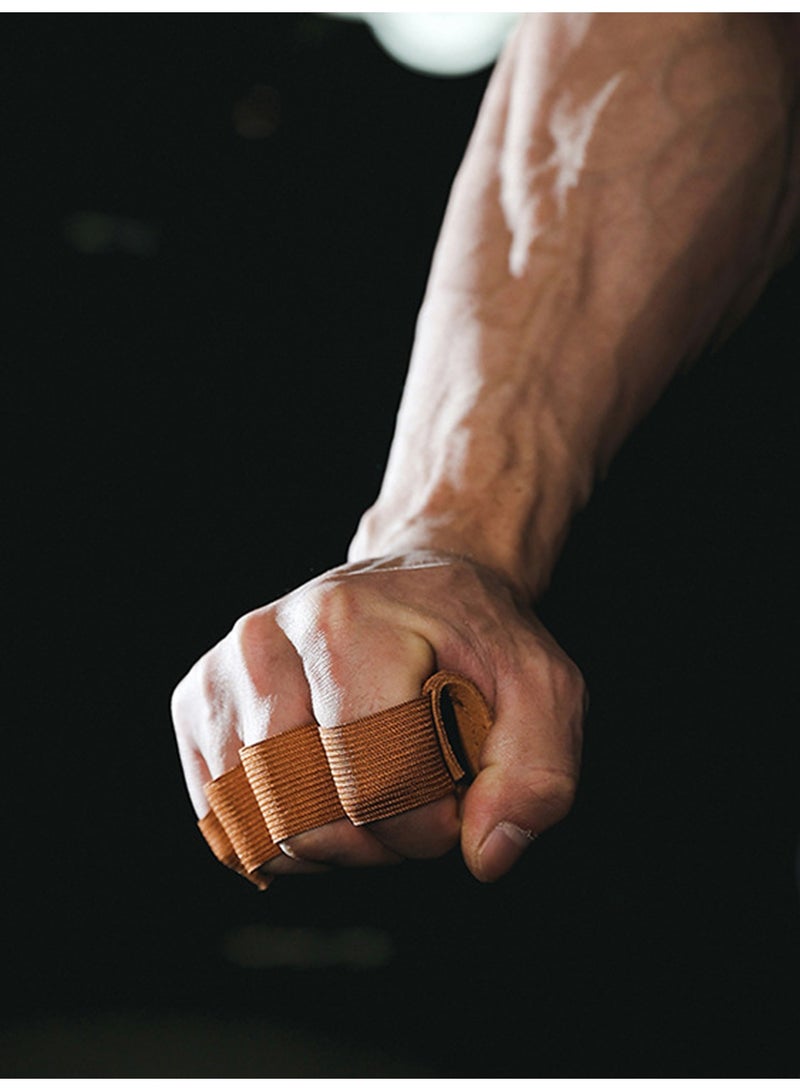 2PCS Leather Weight Lifting Gloves Exercise Training Fitness Workout Gloves - Image 3