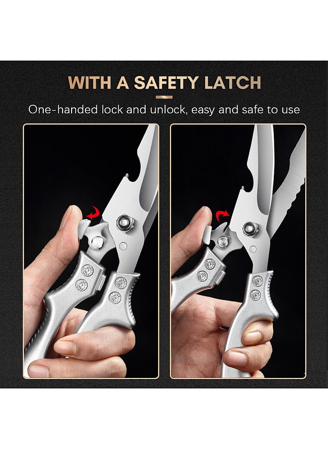 Generic Kitchen Shears Heavy Duty Kitchen Scissors Stainless Steel Food Cooking Scissors for Meat Chicken Turkey Multipurpose Dishwasher Safe  - Image 2