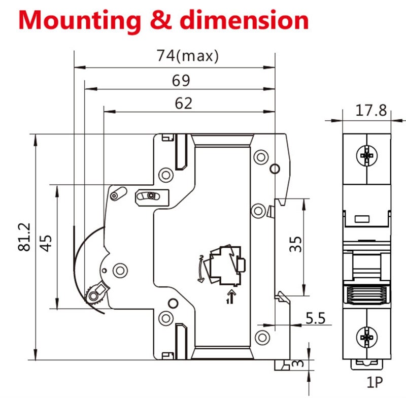 4 Pole C Curve 25A 6KA Breaking Capacity Mini Circuit Breaker AC Type Din Rail MCB - Image 5