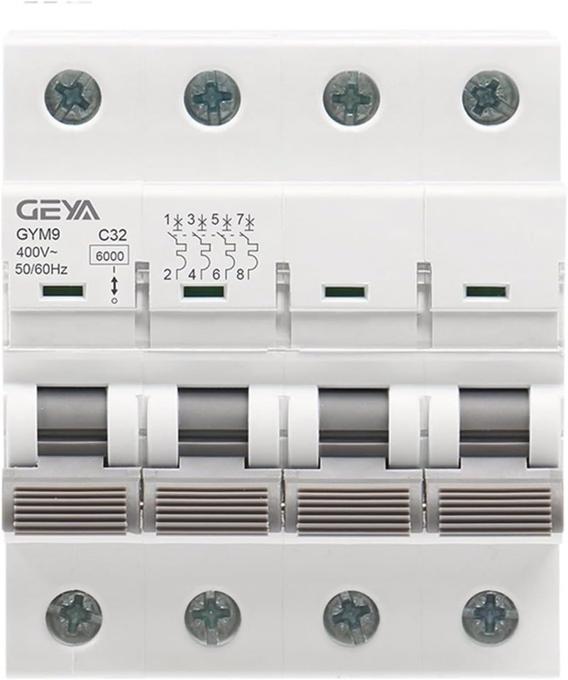 4 Pole C Curve 25A 6KA Breaking Capacity Mini Circuit Breaker AC Type Din Rail MCB - Image 1