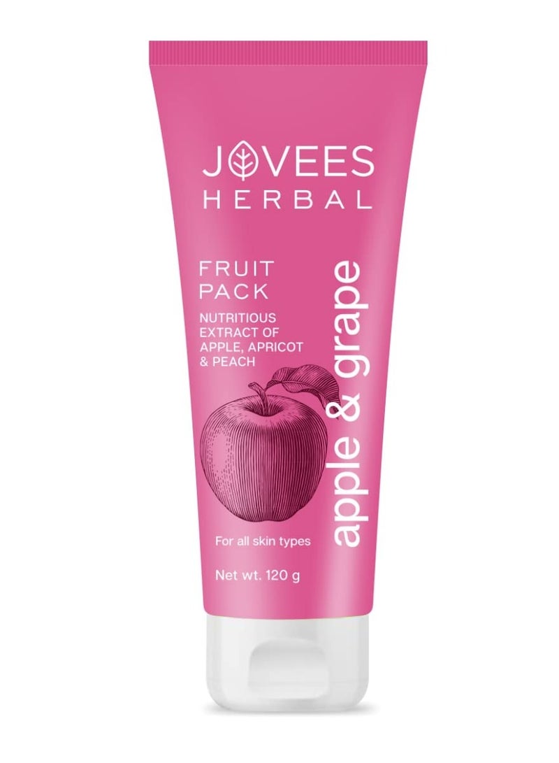 Jovees Herbal Apple Grape Fruit Pack 120gm - Image 1