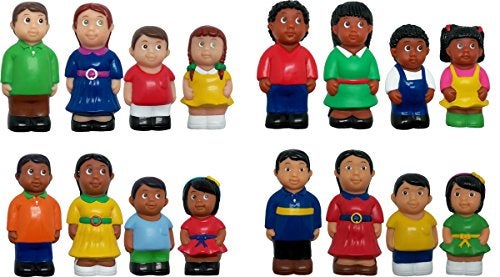 Get Ready Kids Multicultural Family Figures Set of 16 | 5 Inch Diversity People Toys for Toddlers & Preschool | Inclusive Classroom Figurines of Moms, Dads, Boys & Girls for Daycare & Homeschool - Image 1