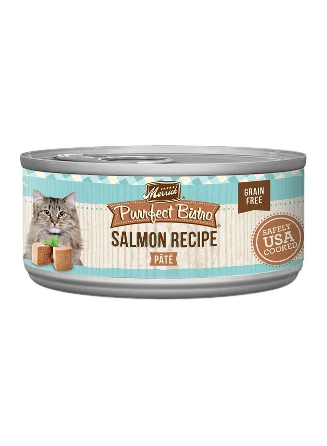 ميريك طعام القطط البالغة الرطب من ميريك بورفيكت بيسترو، خالي من الحبوب، معلب ناعم فاخر، غني بالبروتين، بنكهة سمك السلمون - عبوة من ٢٤ علبة، ٥.٥ أونصة - Image 1